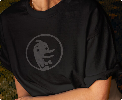 ArcArcGo Dark Mode t-shirt, front